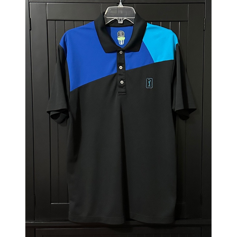 Pro Series Golf Polo Shirt Mens Large PGA Tour Performance‎ Athletic Sporty